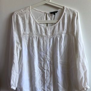 RW & CO silky white blouse